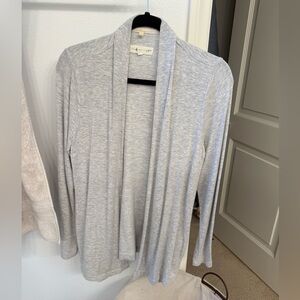 GUC Lou & Grey Cotton Drape Cardigan Light Gray size XS